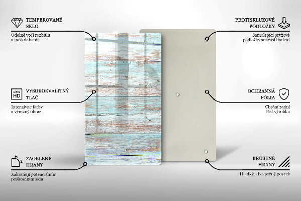 Deska kuchenna szklana Stare deski vintage