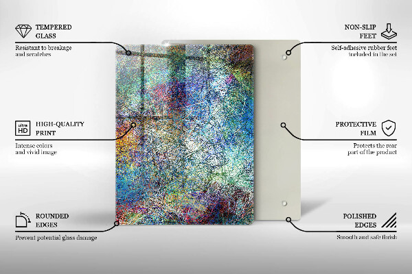 Deska kuchenna szklana Stare deski vintage