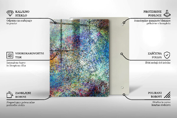 Deska kuchenna szklana Stare deski vintage