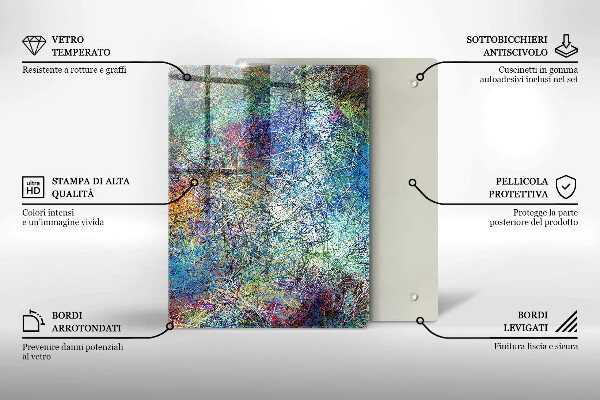 Deska kuchenna szklana Stare deski vintage