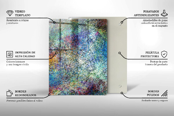 Deska kuchenna szklana Stare deski vintage