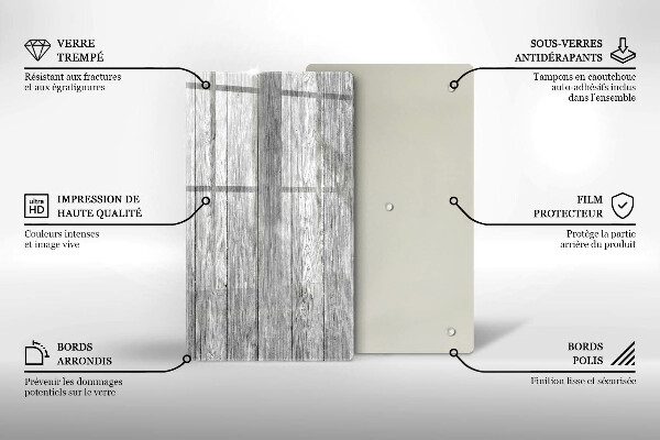 Deska kuchenna szklana Drewno stare deski