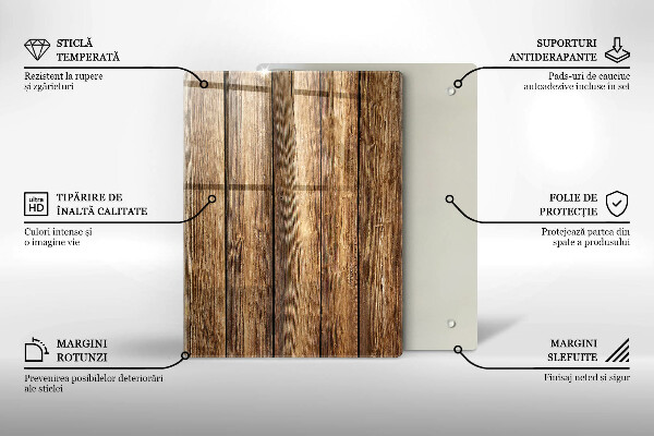Deska kuchenna szklana Kwiaty na deskach