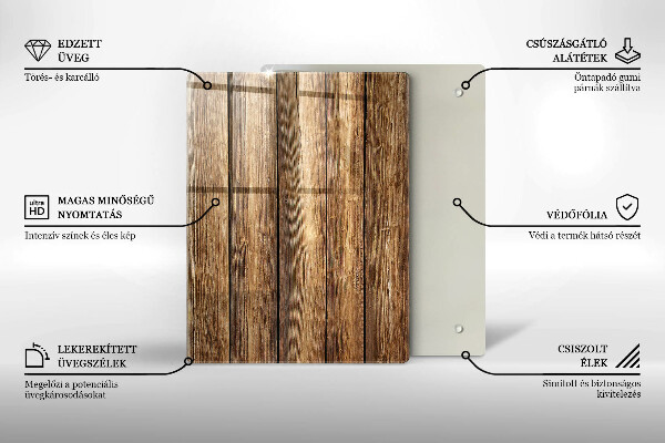 Deska kuchenna szklana Kwiaty na deskach