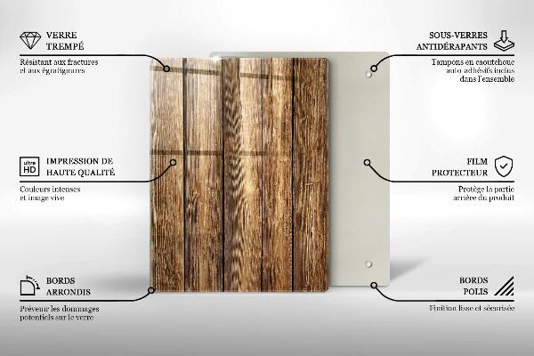 Deska kuchenna szklana Kwiaty na deskach