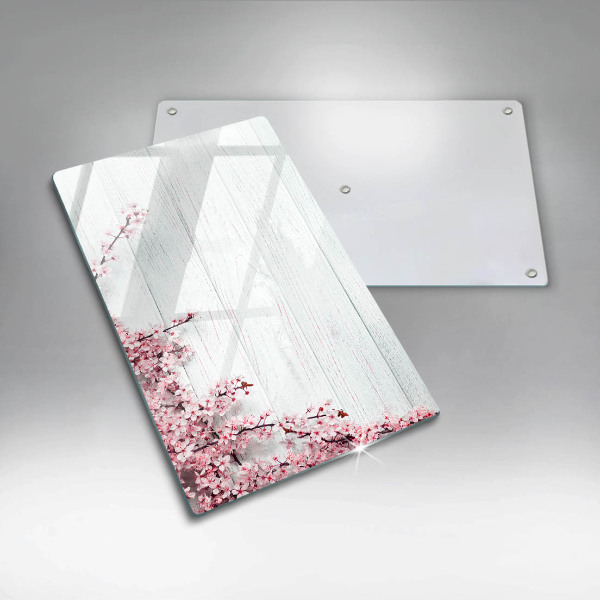 Deska kuchenna szklana Kwiaty na deskach