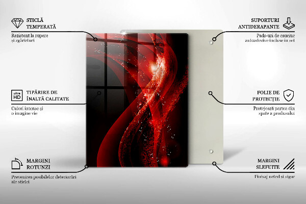 Deska kuchenna szklana Abstrakcja brązowe linie