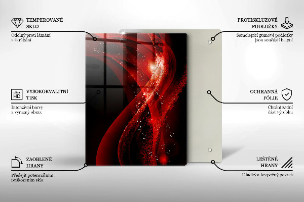 Deska kuchenna szklana Abstrakcja brązowe linie