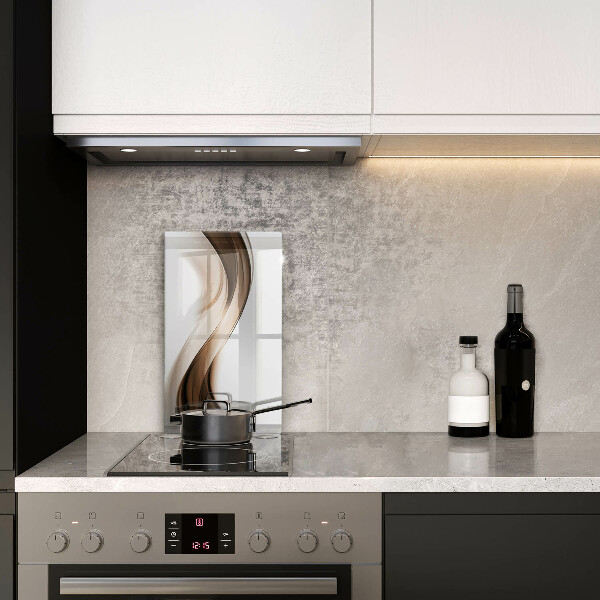 Deska kuchenna szklana Abstrakcja brązowe linie