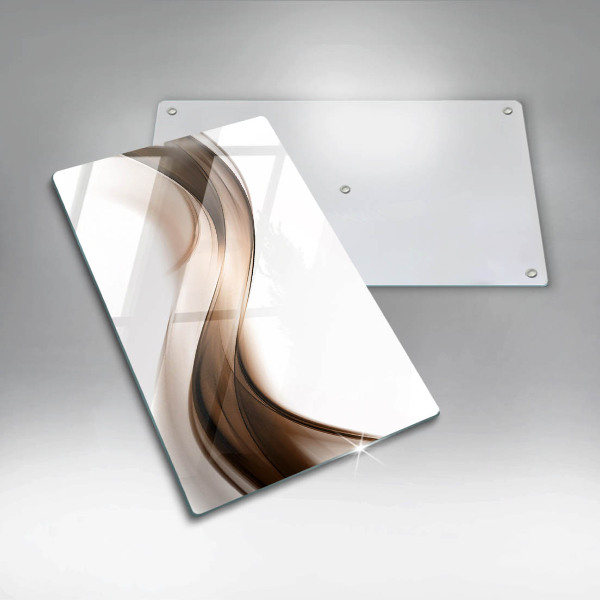 Deska kuchenna szklana Abstrakcja brązowe linie