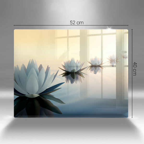 Szklana deska do krojenia Kwiaty lilie na wodzie