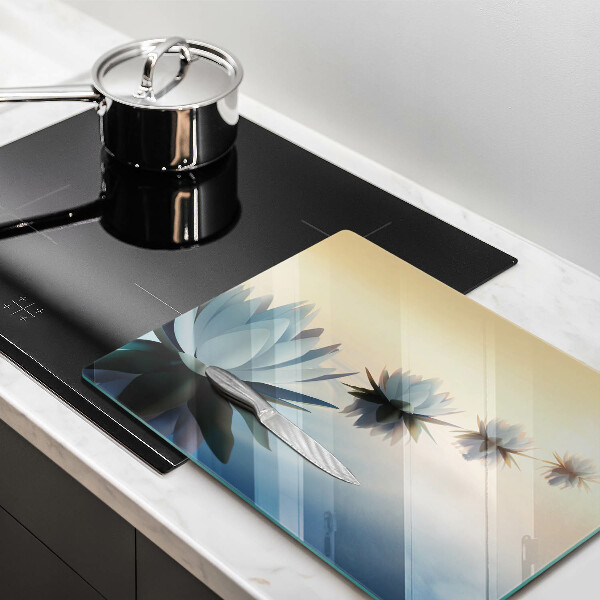 Szklana deska do krojenia Kwiaty lilie na wodzie