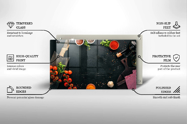 Szklana deska do krojenia Pomidorki koktajlowe