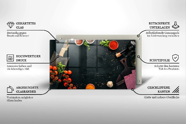 Szklana deska do krojenia Pomidorki koktajlowe