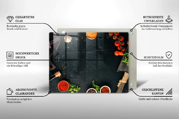 Szklana deska do krojenia Pomidorki koktajlowe