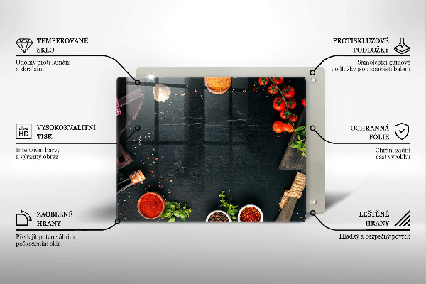 Szklana deska do krojenia Pomidorki koktajlowe