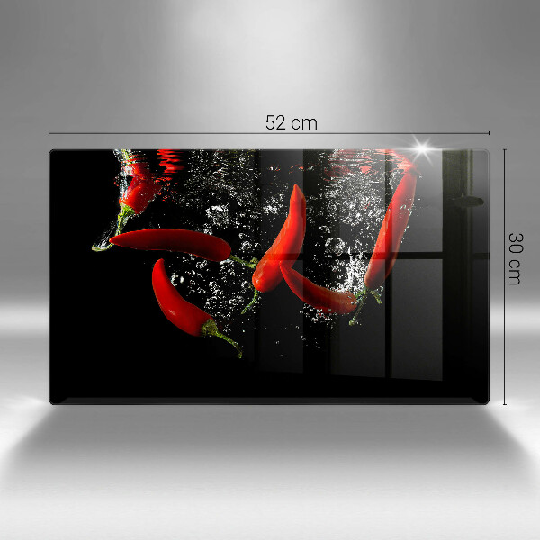 Szklana deska do krojenia Papryczki chili w wodzie