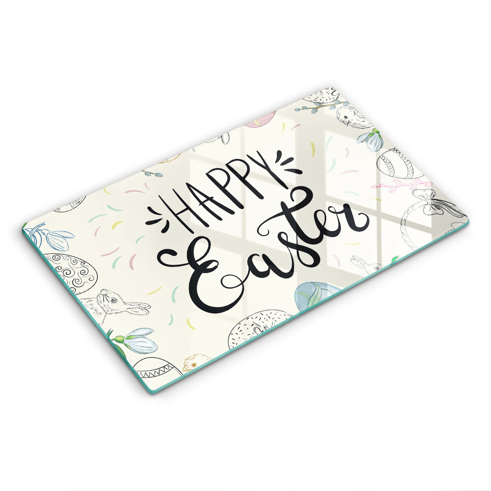 Szklana deska do krojenia Napis Happy Easter
