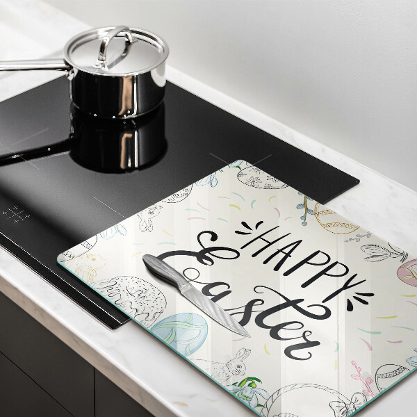 Szklana deska do krojenia Napis Happy Easter