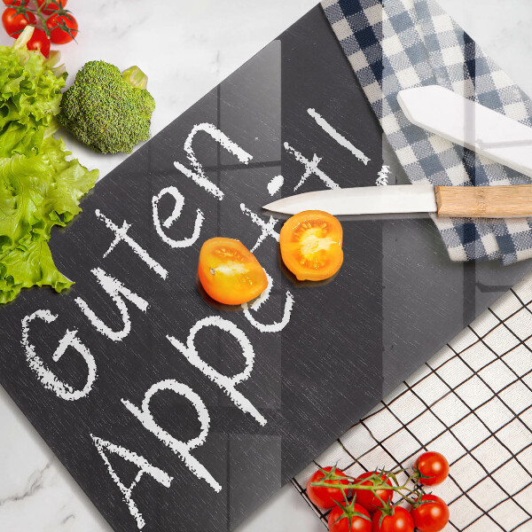 Szklana deska do krojenia Napis Guten Appetit!