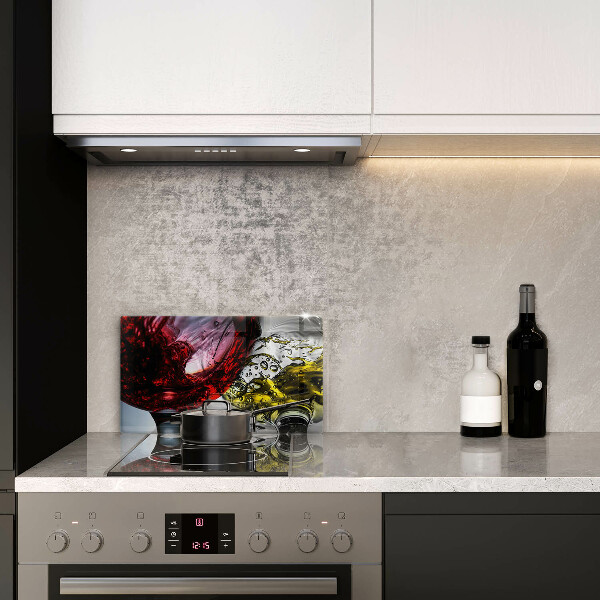 Szklana deska do krojenia Kieliszki wina