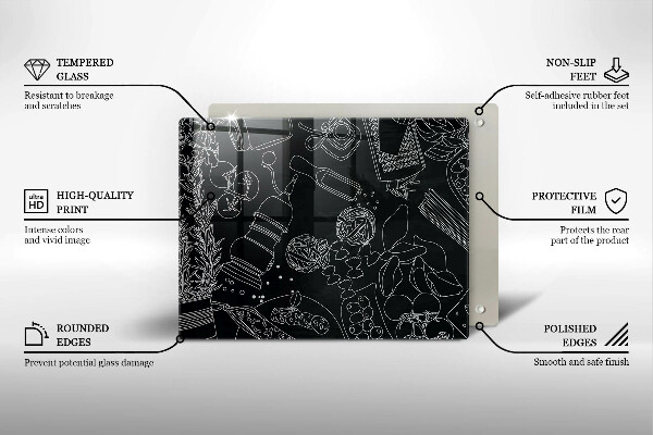 Szklana deska do krojenia Kuchenne akcesoria