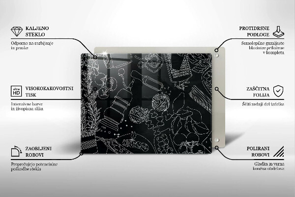 Szklana deska do krojenia Kuchenne akcesoria