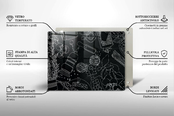 Szklana deska do krojenia Kuchenne akcesoria