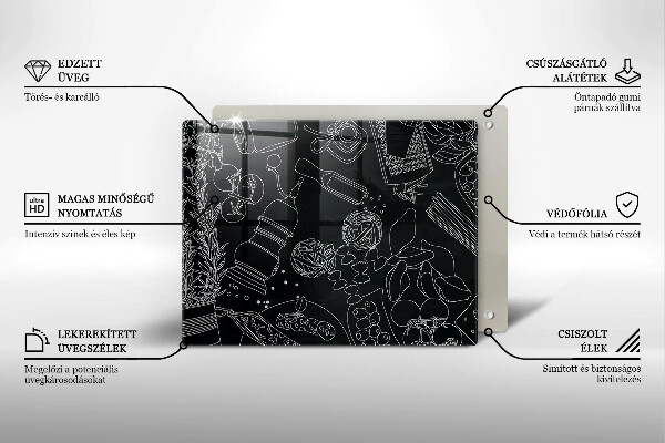 Szklana deska do krojenia Kuchenne akcesoria