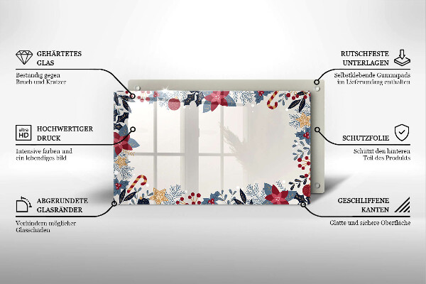 Szklana deska do krojenia Świąteczne ozdoby