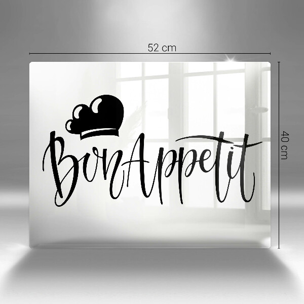 Szklana deska do krojenia Napis Bon Appetit