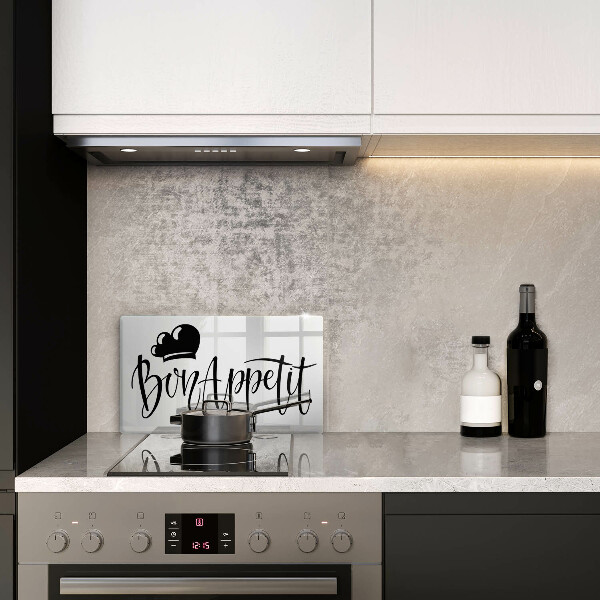 Szklana deska do krojenia Napis Bon Appetit