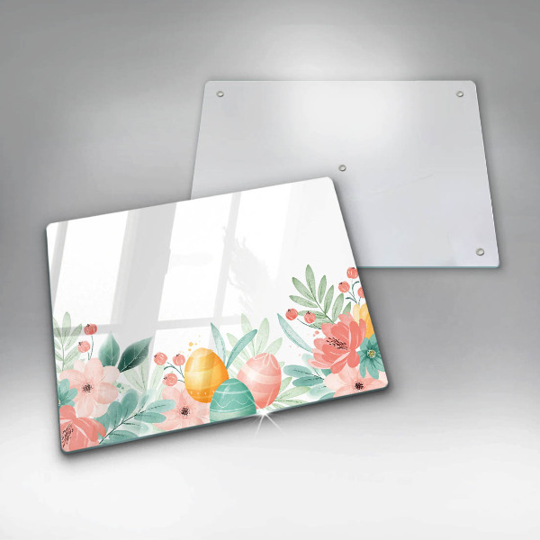 Szklana deska do krojenia Wielkanocne pisanki