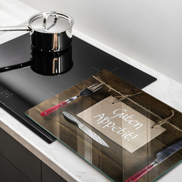 Szklana deska do krojenia Deski napis Guten Apetit