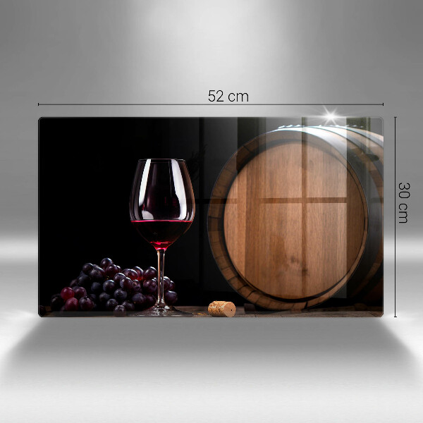 Szklana deska do krojenia Beczka wina kieliszek