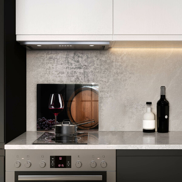 Szklana deska do krojenia Beczka wina kieliszek