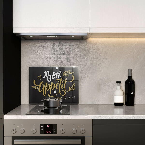 Szklana deska do krojenia Napis Bon Appetit