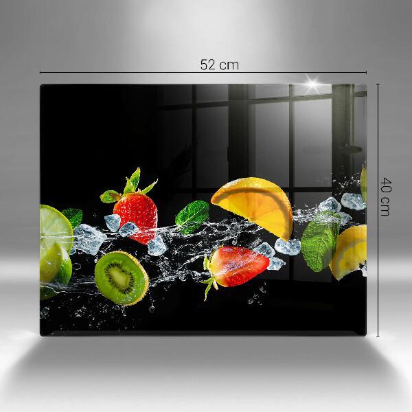 Szklana deska do krojenia Owoce w wodzie