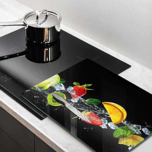 Szklana deska do krojenia Owoce w wodzie