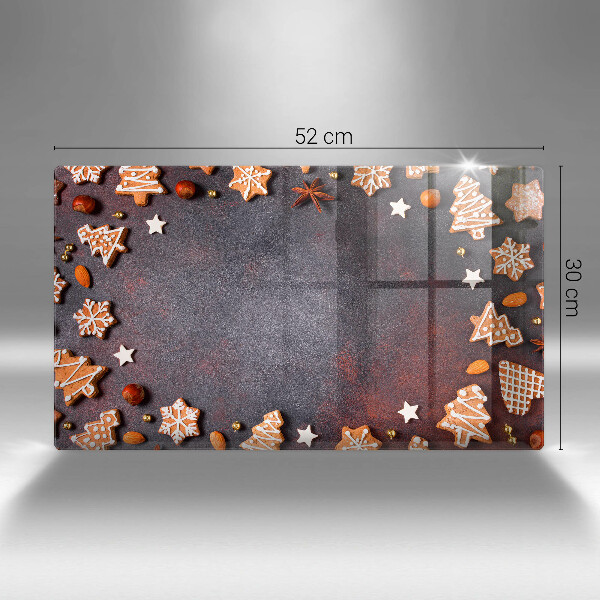 Szklana deska do krojenia Pierniczki świąteczne