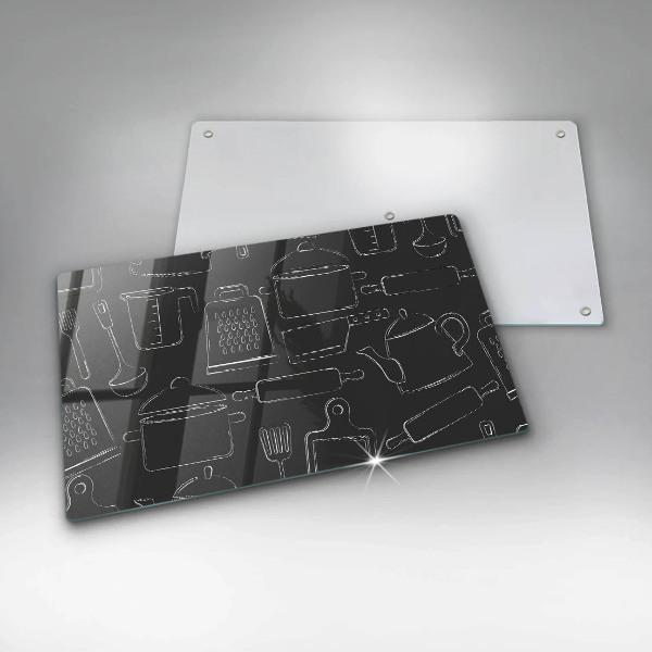 Szklana deska do krojenia Rysunkowe akcesoria kuchenne