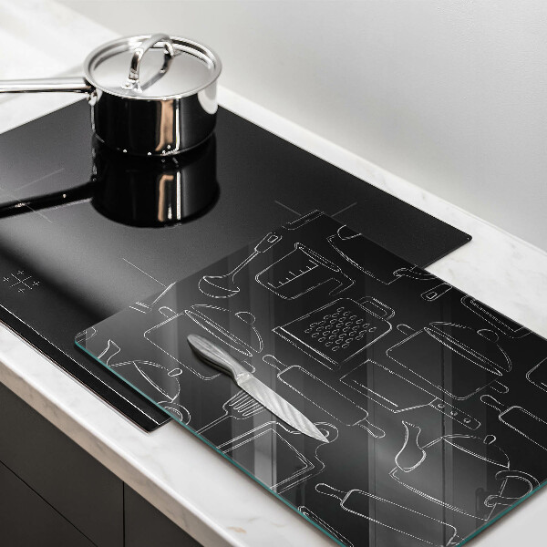 Szklana deska do krojenia Rysunkowe akcesoria kuchenne