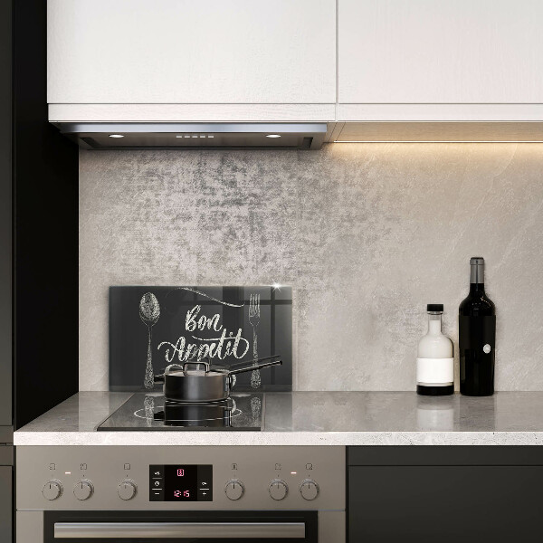 Szklana deska do krojenia Napis Bon Appetit