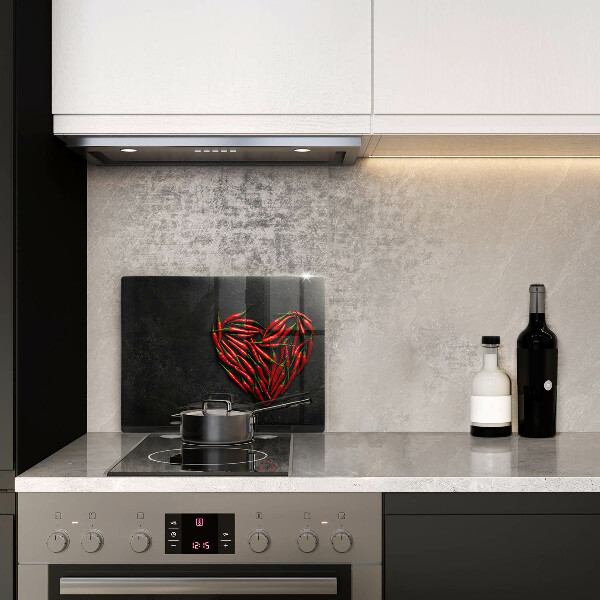 Szklana deska do krojenia Papryki chili serce