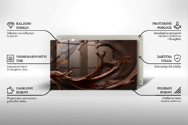 Szklana deska do krojenia Płynna czekolada