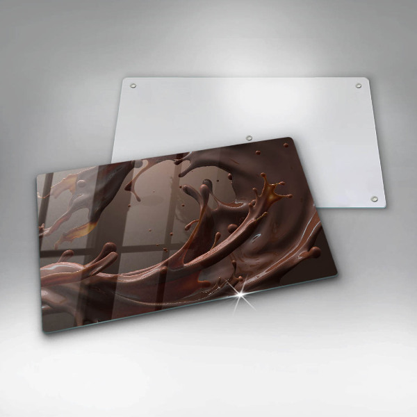 Szklana deska do krojenia Płynna czekolada