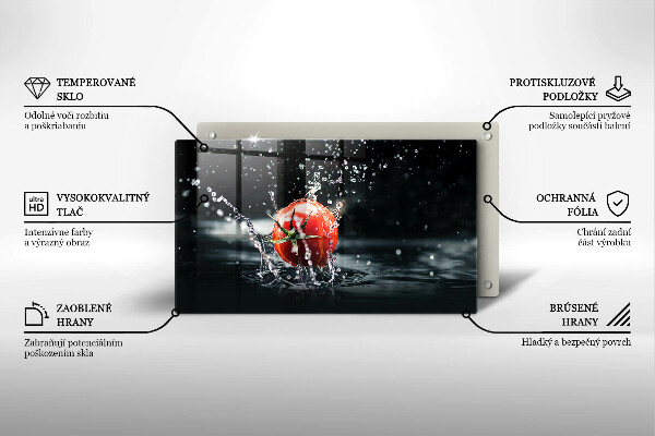 Szklana deska do krojenia Pomidor w wodzie