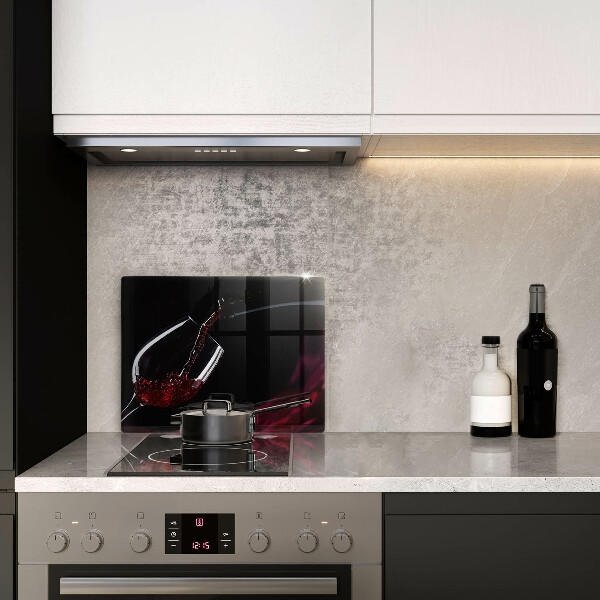 Szklana deska do krojenia Kieliszek czerwone wino