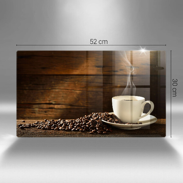 Szklana deska do krojenia Filiżanka kawy drewno
