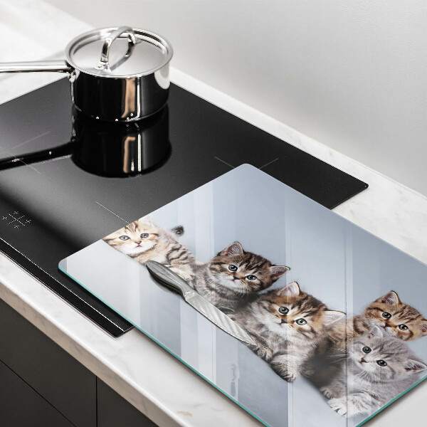 Szklana deska do krojenia Słodkie małe kotki